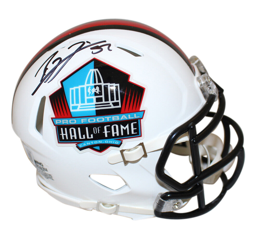 Ray Lewis Autographed/Signed Hall Of Fame Speed Mini Helmet Beckett 37456
