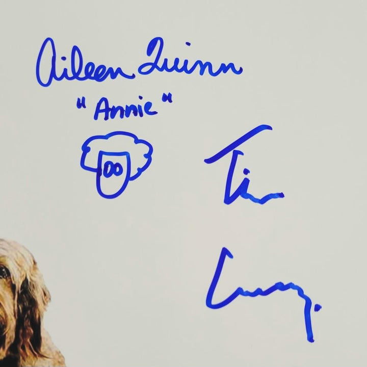Tim Curry & Aileen Quinn signed Annie 11x14 Photo autograph ~ Beckett BAS