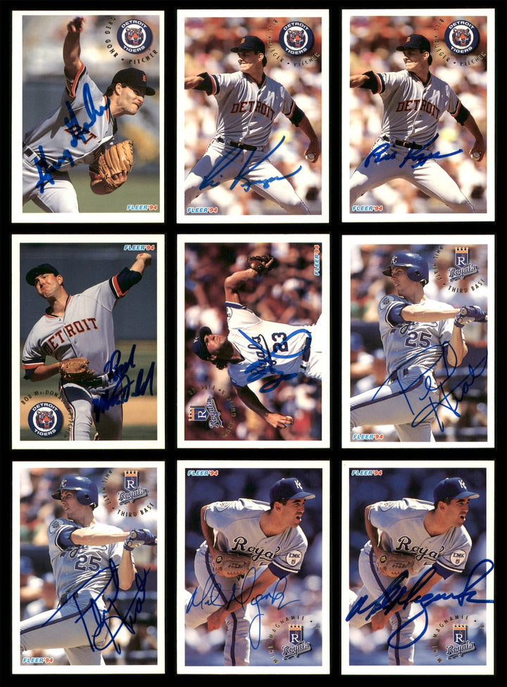1994 Fleer Baseball Autographed Signed Cards Lot Of 79