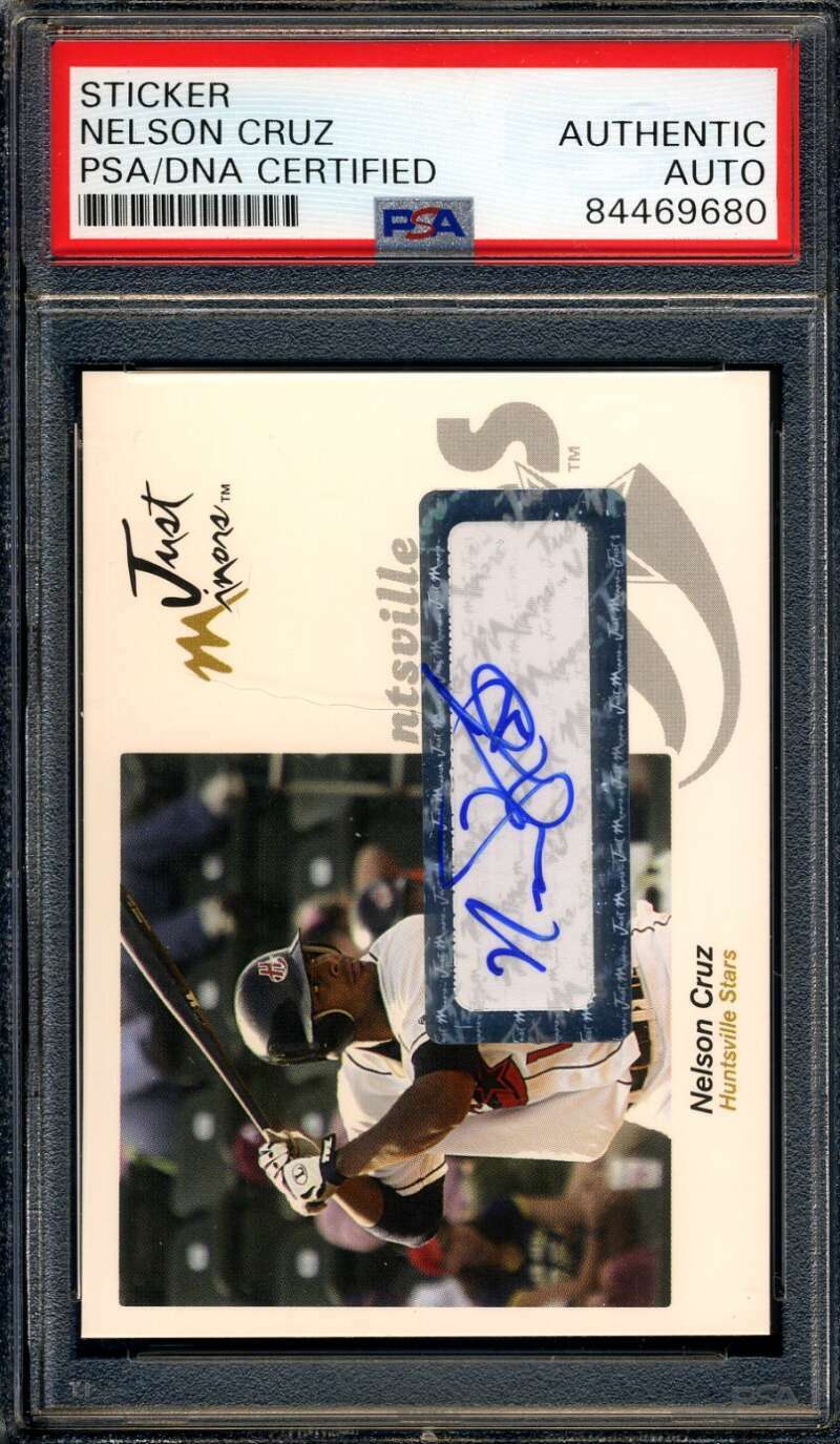 Nelson Cruz PSA DNA Signed 2006 Just Minors Rookie Autograph