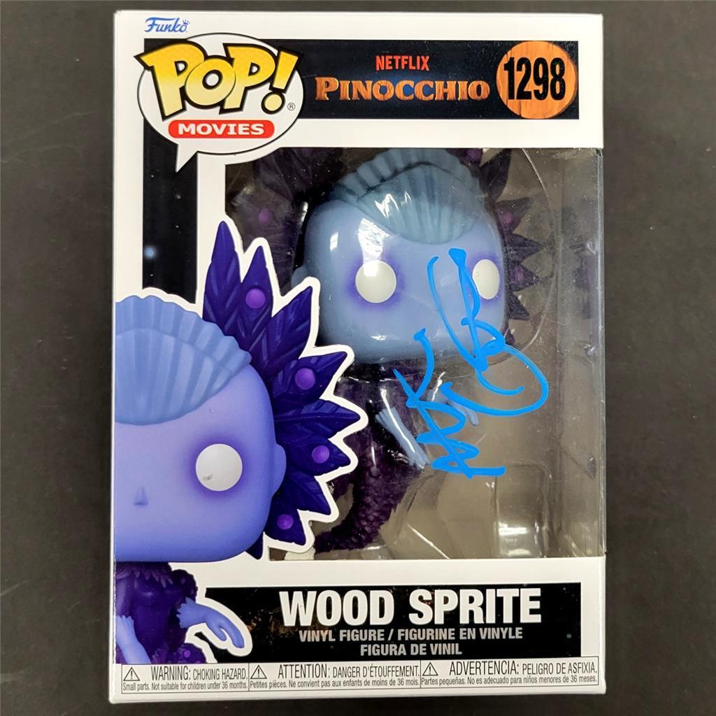 Mark Gustafson signed Pinocchio Wood Sprite Funko Pop! autograph (B) BAS Beckett