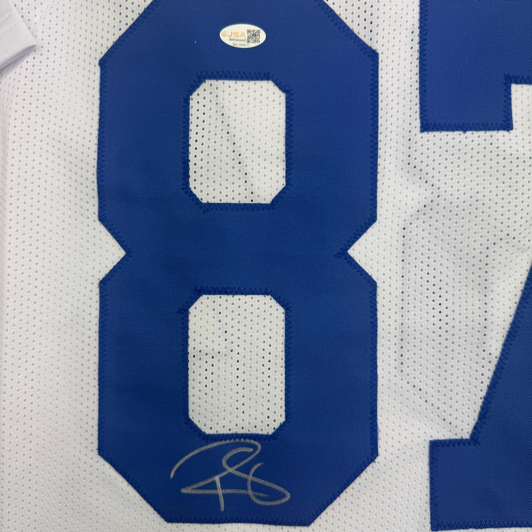 Autographed/Signed Reggie Wayne Indianapolis White Football Jersey JSA COA