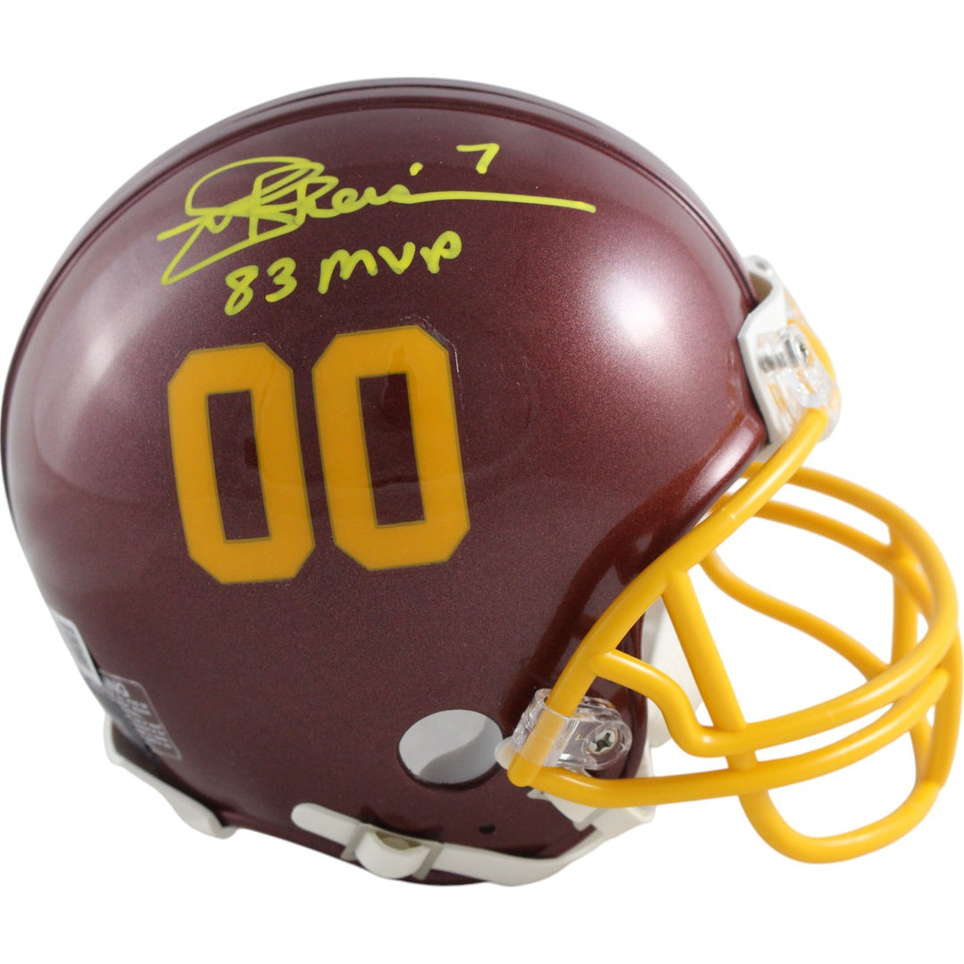 Joe Theismann Signed Washington Football Team Mini Helmet Insc Beckett 49750
