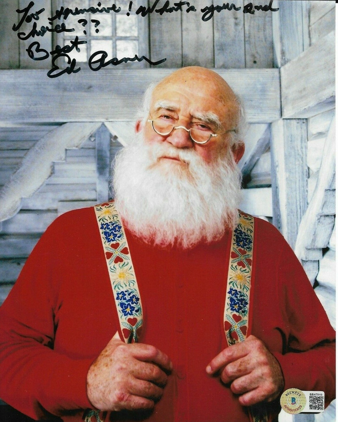 ED ASNER SIGNED AUTOGRAPHED UP 8x10 PHOTO DISNEY CARL ELF GARGOYLES HUDSON BAS J