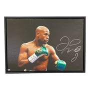 Floyd Mayweather Jr Signed Framed 22x32 Boxing Spotlight Canvas