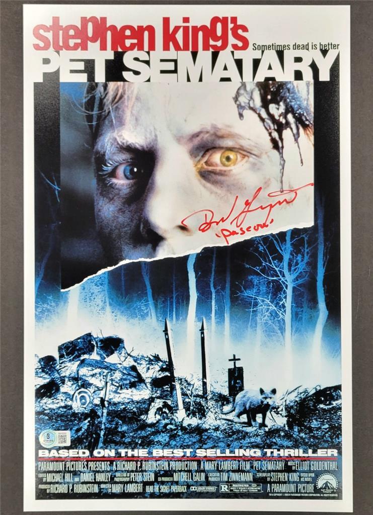 Brad Greenquist signed "Pascow" Pet Sematary 11x17 photo poster auto Beckett BAS