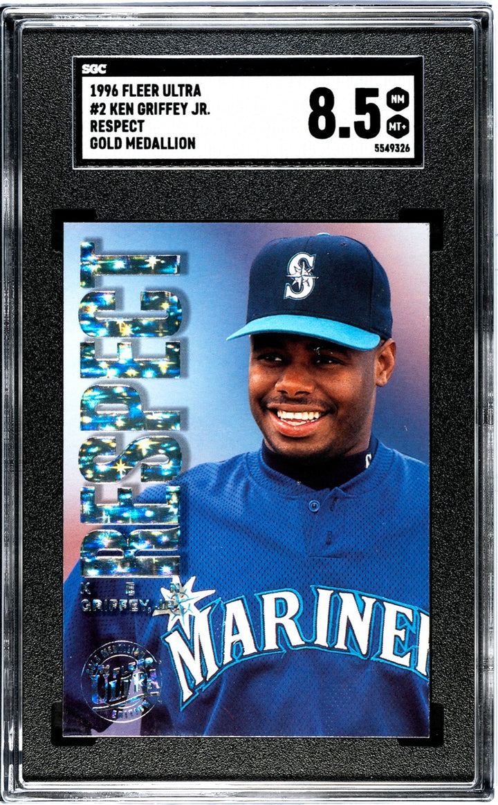 Ken Griffey, Jr. 1996 Fleer Ultra Respect Gold Medallion Card #2- SGC Graded 8.5