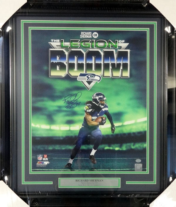 Richard Sherman Signed Framed 16x20 Photo Seattle Seahawks RS Holo