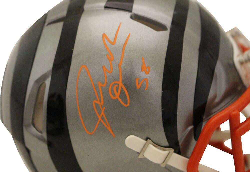 Joseph Ossai Autographed Cincinnati Bengals Flash Mini Helmet Beckett 35385