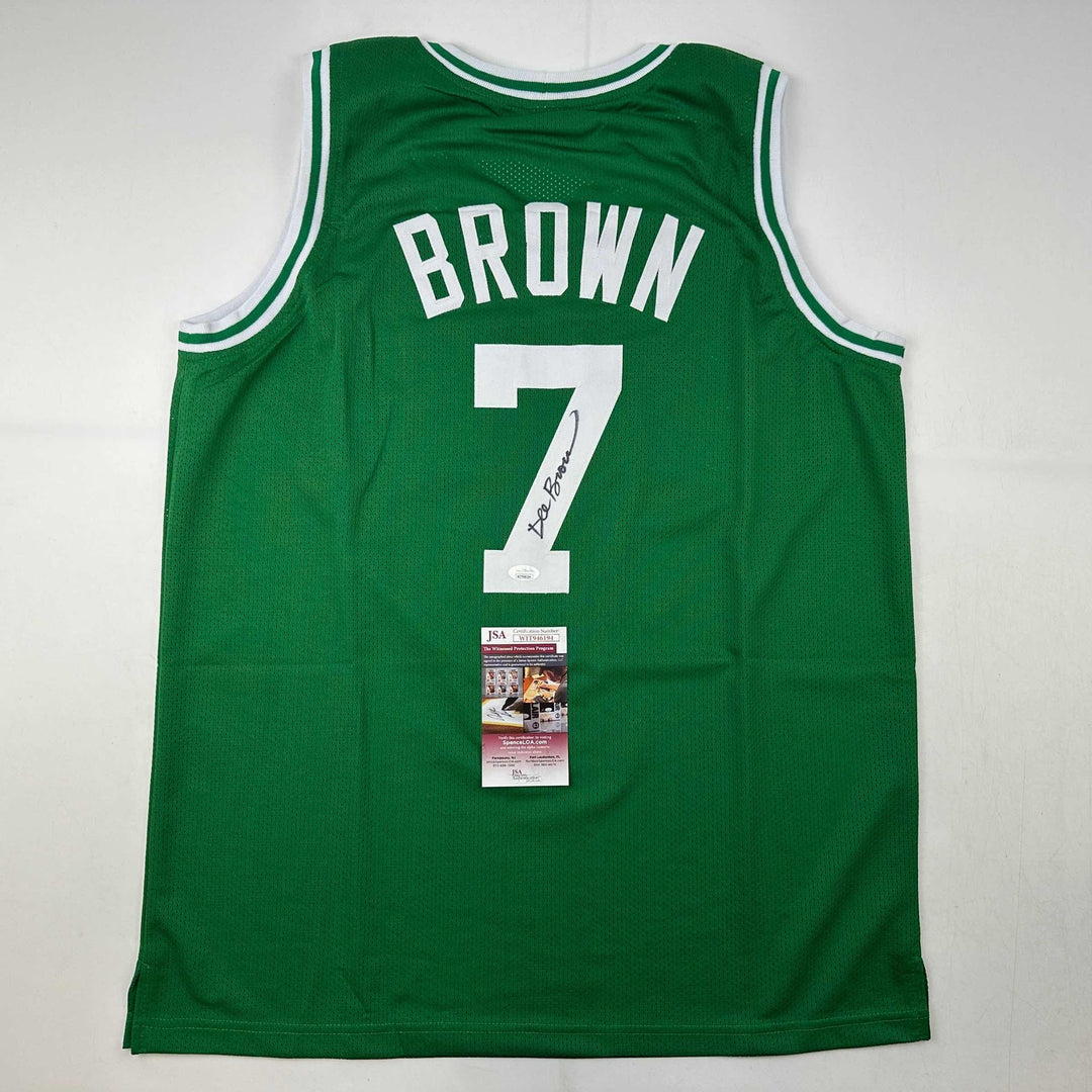Autographed/Signed Dee Brown Boston Green Basketball Jersey JSA COA