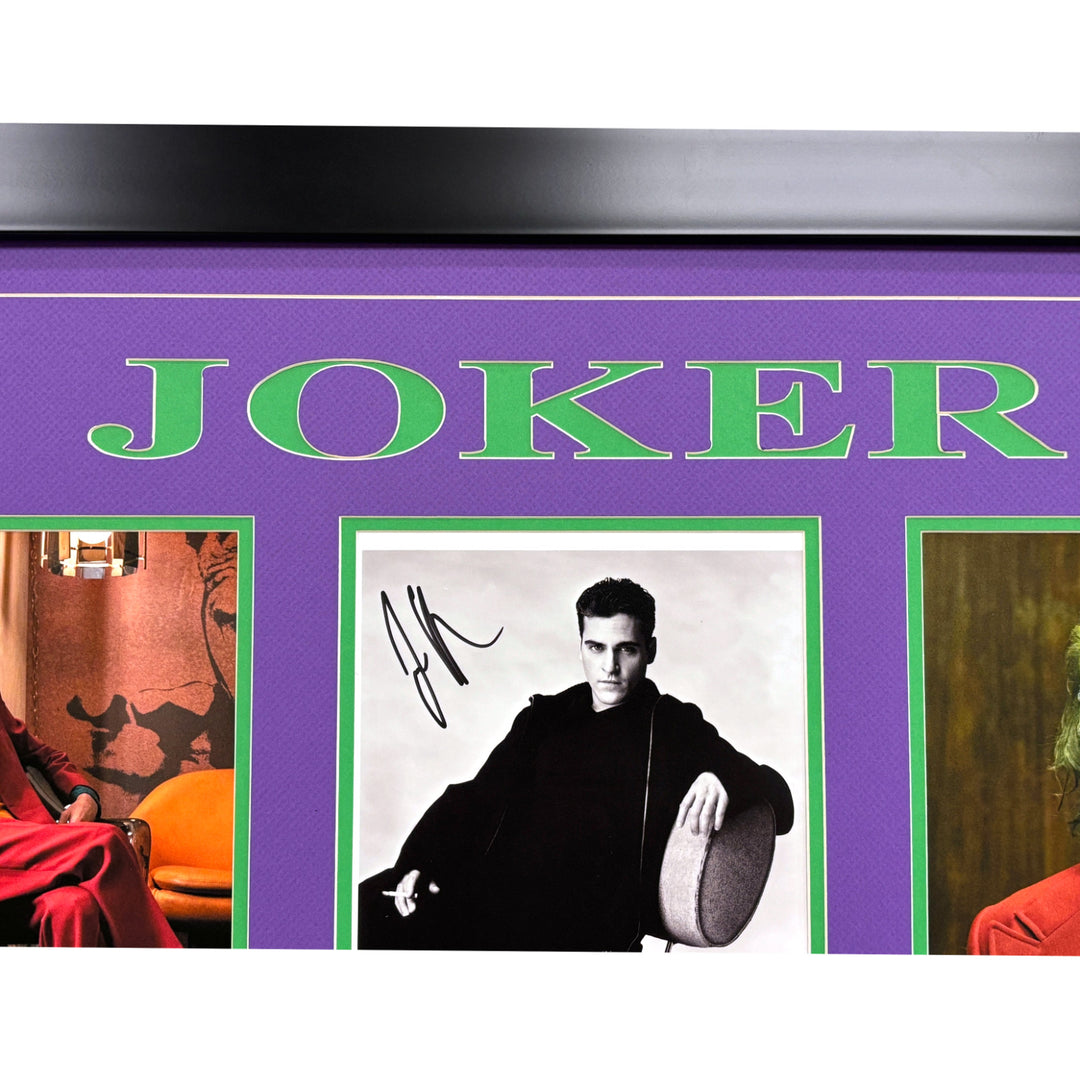 Joaquin Phoenix Autographed Joker 8x10 Photo Framed Collage JSA COA Signed