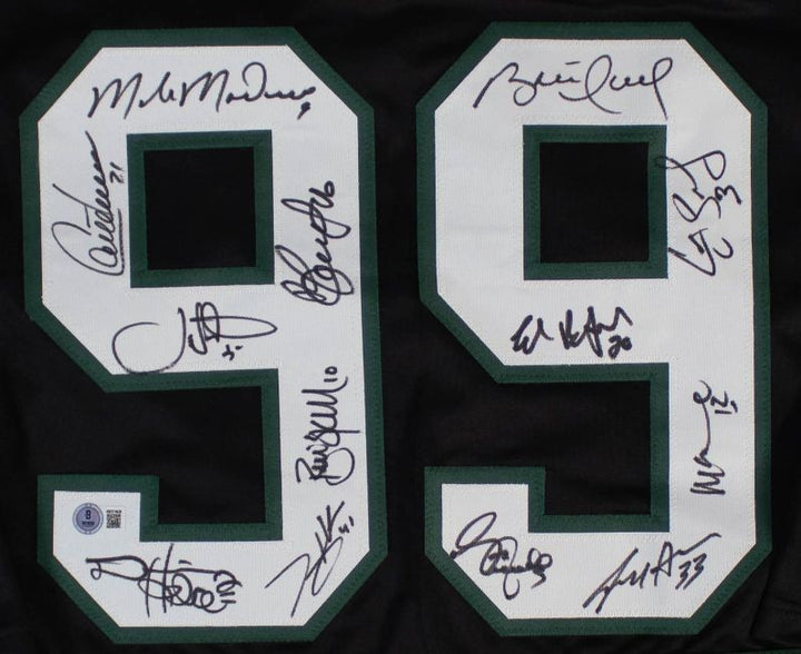 1999 Dallas Stars Team (13) Signed Black Champions Hockey Jersey BAS