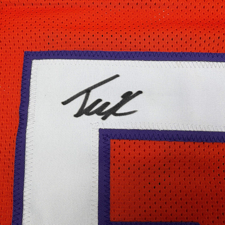 Autographed/Signed TEE HIGGINS Clemson Orange College Football Jersey JSA COA