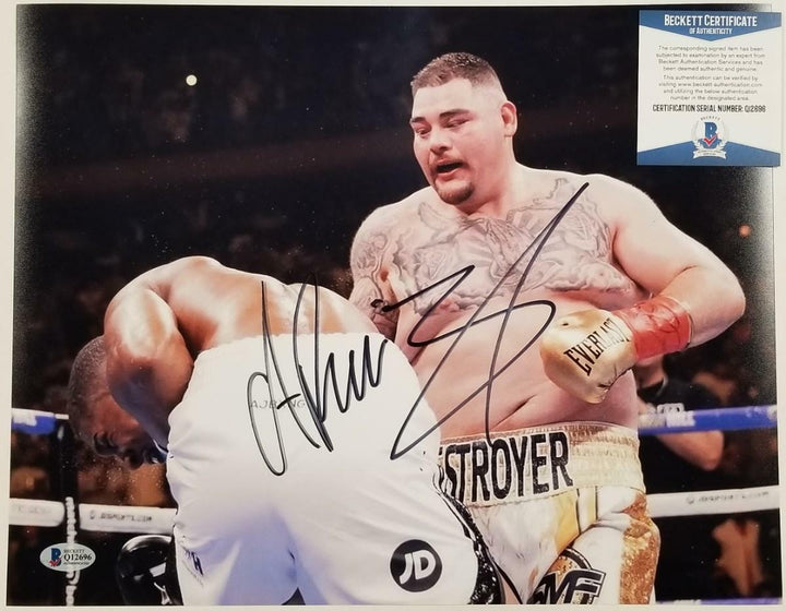 Andy Ruiz Jr autograph signed 11x14 Photo vs Anthony Joshua #27~ Beckett BAS COA