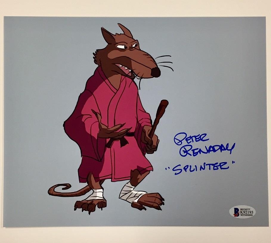PETER RENADAY Autograph "SPLINTER" TMNT Signed 8x10 Photo w/ Beckett BAS COA