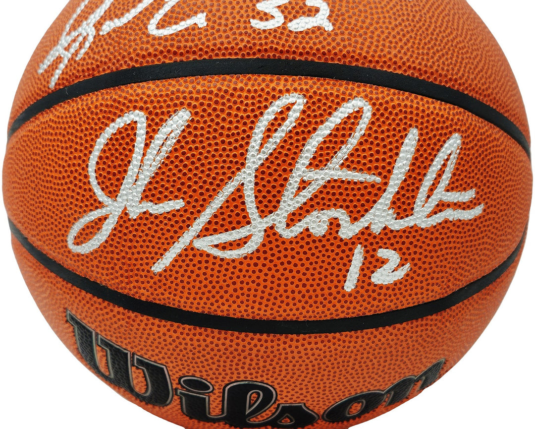 John Stockton & Karl Malone Auto Authentic Series I/O Basketball Utah Jazz BAS