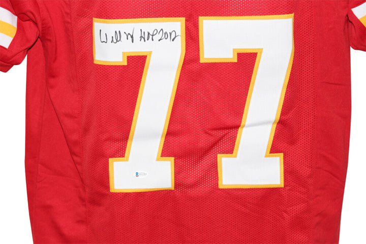 Willie Roaf Autographed/Signed Pro Style Red XL Jersey HOF BAS 33204