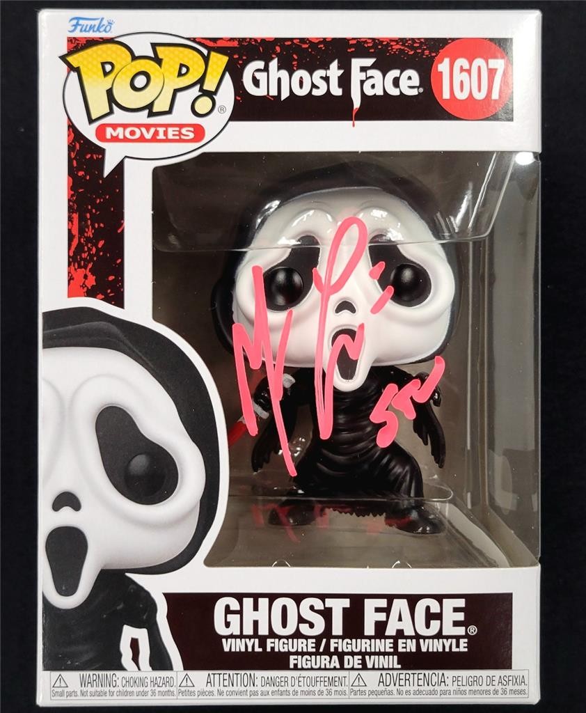 Matthew Lillard signed "Stu" Ghost Face Funko Pop! 1607 w GITD Ink autograph BAS