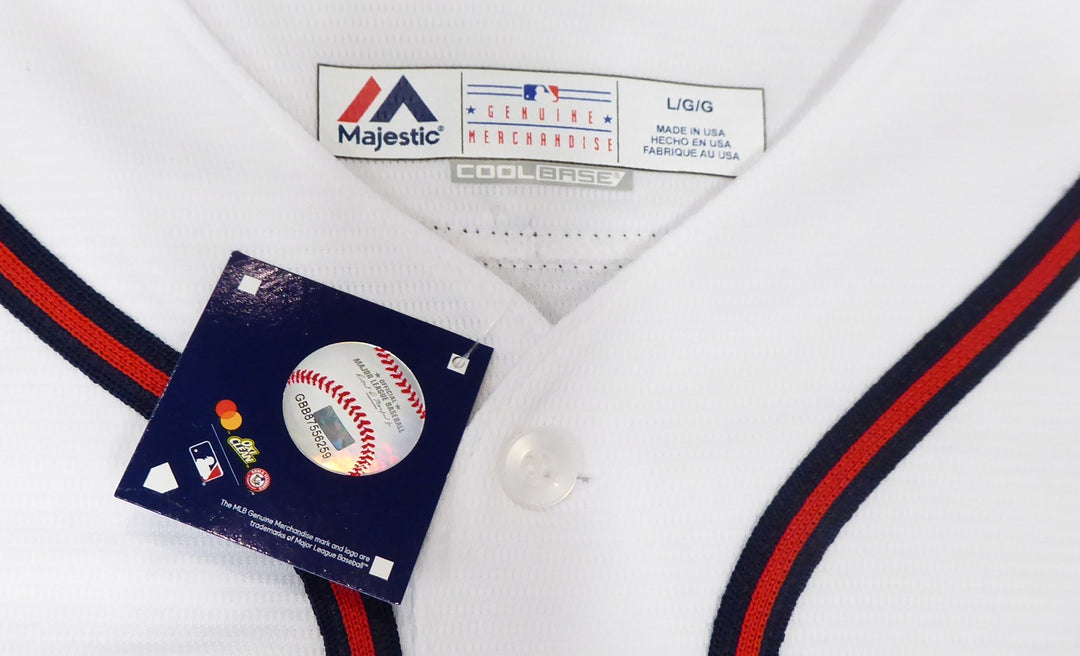 Atlanta Braves Ronald Acuna Jr. Signed Majestic Cool Base White Jersey Size L