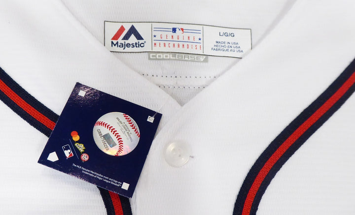 Atlanta Braves Ronald Acuna Jr. Signed Majestic Cool Base White Jersey Size L