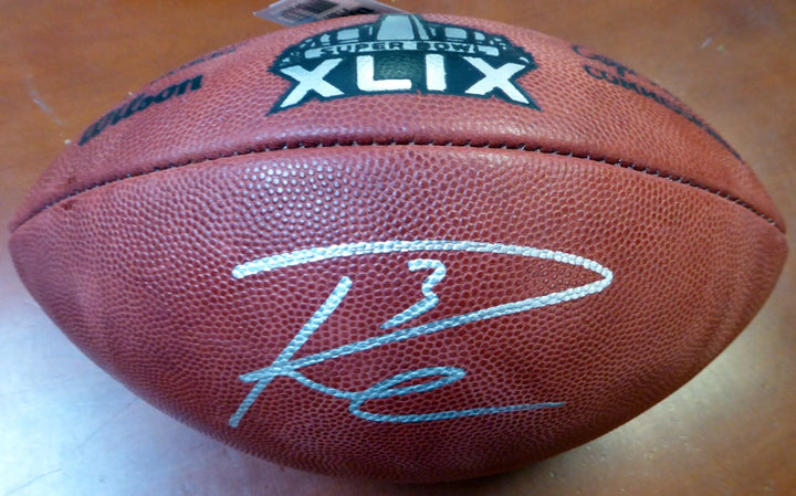 Russell Wilson Signed Super Bowl XLIX Leather Football Seattle Seahawks RW Holo