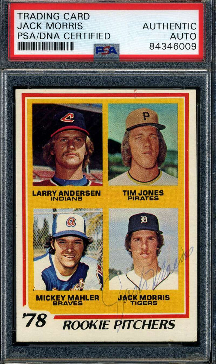 Jack Morris PSA DNA Coa Signed 1978 Topps Rookie Autograph 6009