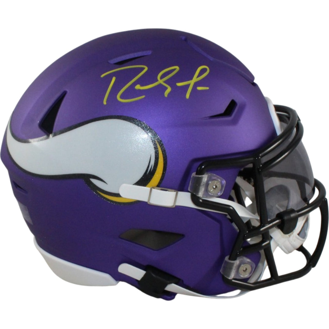 Randy Moss Autographed Minnesota Vikings Mid-Size Midi Helmet Beckett 56287