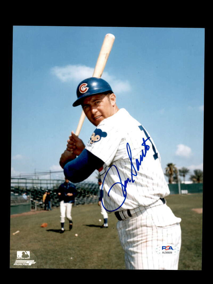 Ron Santo PSA DNA Coa Signed 8x10 Photo Cubs Autograph
