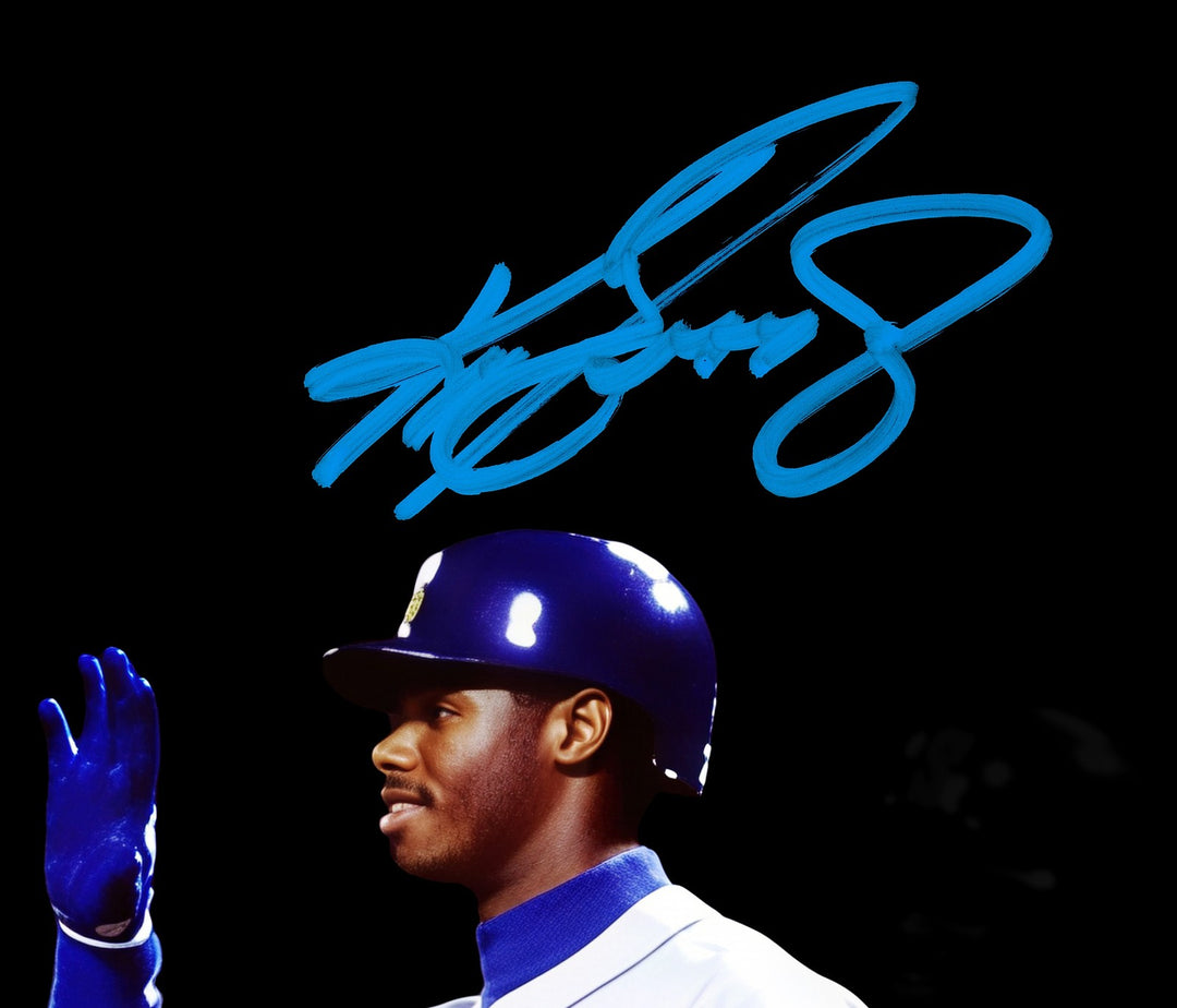 Ken Griffey Jr. & Sr. Signed 16x20 Photo Mariners Back To Back HR's BAS Witness