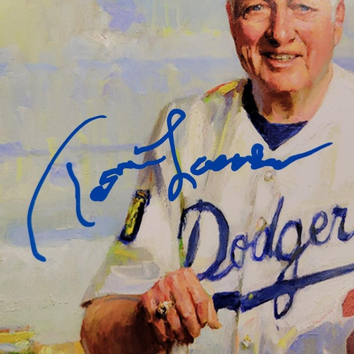 Tommy Lasorda signed 11x14 photo Los Angeles Dodgers autograph ~ Beckett BAS