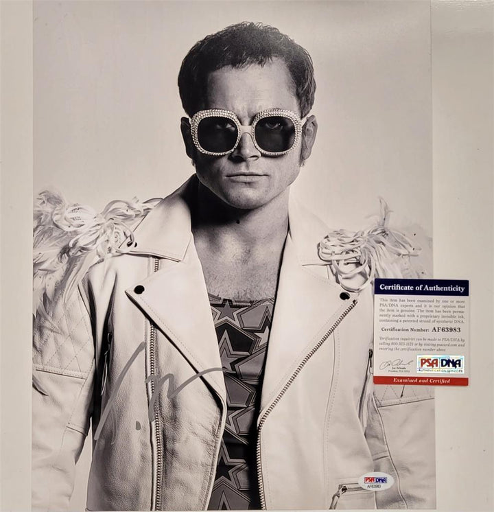 Taron Egerton signed Rocketman Elton John 11x14 photo autograph ~ PSA/DNA COA