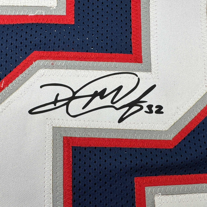 Facsimile Autographed Devin McCourty New England Blue Reprint Jersey Men's XL