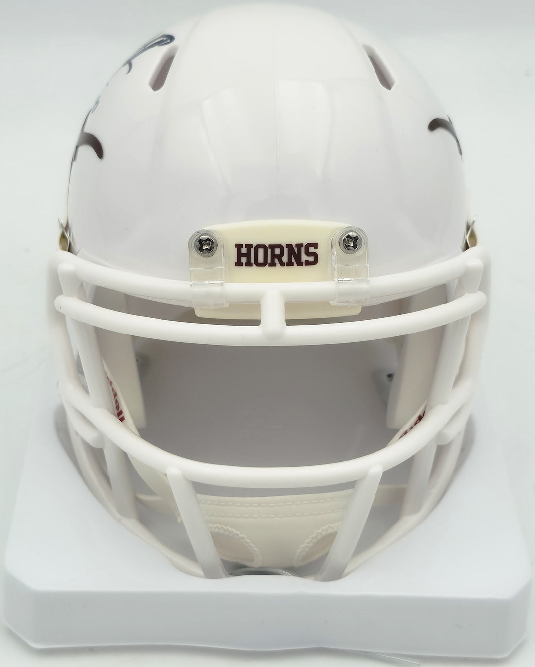 Byron Murphy II Auto Texas Longhorns White Speed Mini Helmet (Smudged) MCS Holo