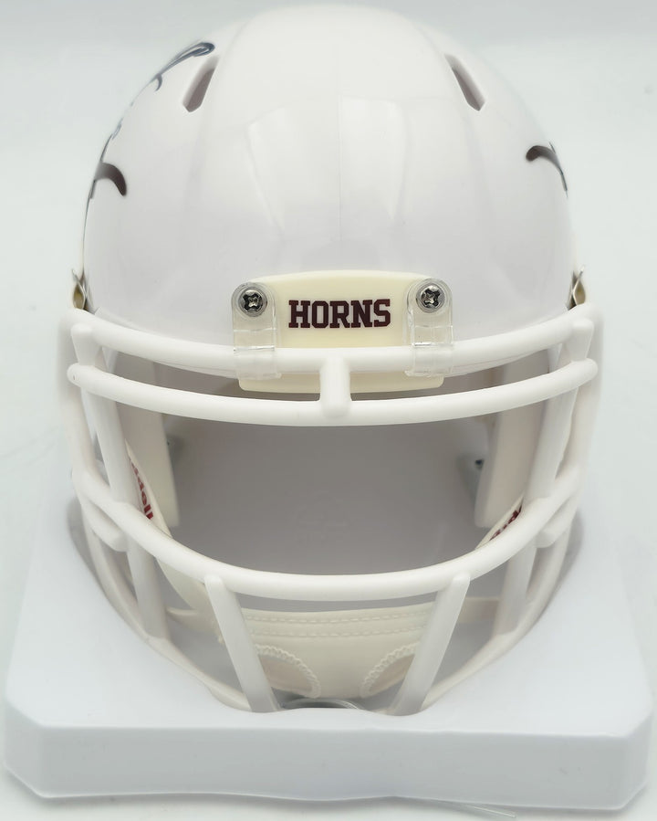 Byron Murphy II Auto Texas Longhorns White Speed Mini Helmet (Smudged) MCS Holo