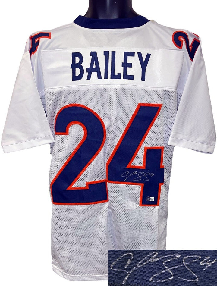 Champ Bailey signed Denver White Custom Stitched Pro Style Jersey #24 XL-Beckett