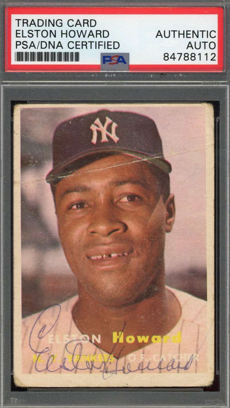 Elston Howard PSA DNA Signed 1957 Topps Autograph