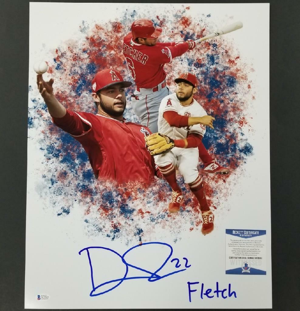 David Fletcher "Fletch" signed Angels 16x20 Photo ~ Beckett Witness BAS COA