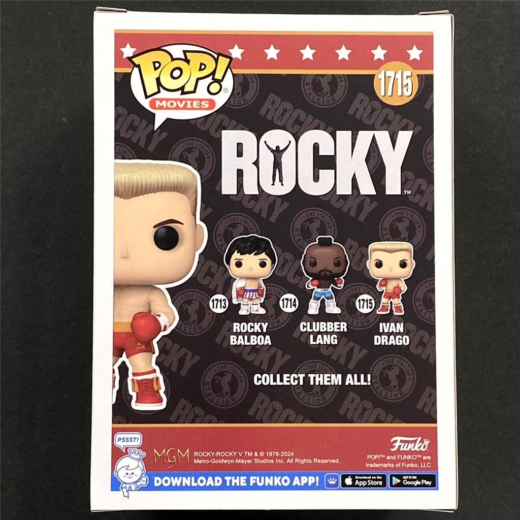 Dolph Lundgren signed Ivan Drago Rocky Funko Pop Figure 1715 (B) autograph ~ JSA