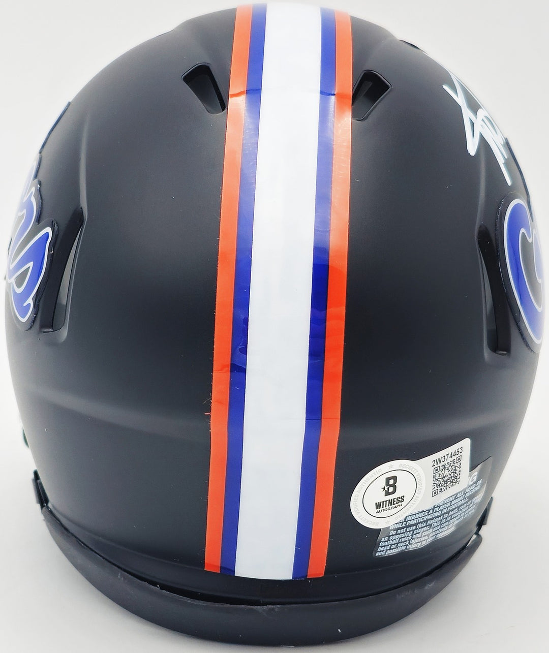 Steve Spurrier Auto Florida Gators Black 23 Alternate Speed Mini Helmet Beckett