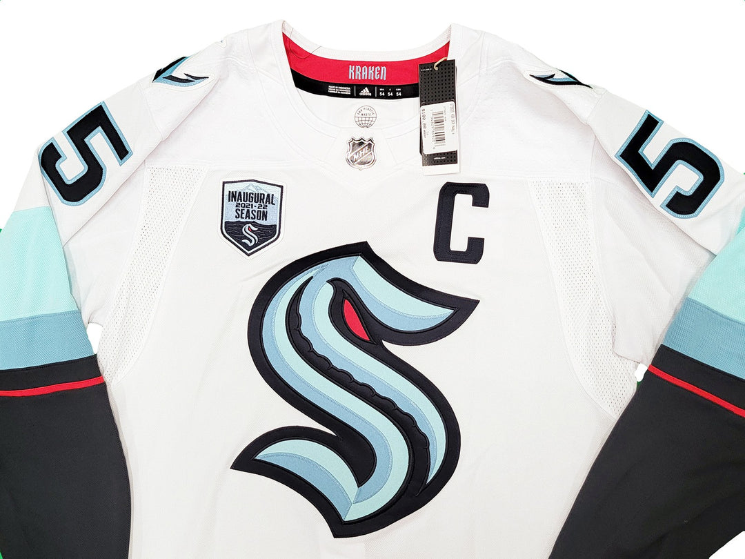 Kraken Mark Giordano Auto White Adidas Jersey Captain Inaugural Season Fanatics