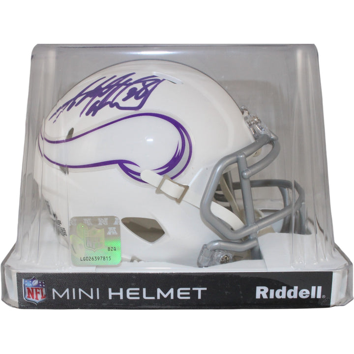 Adrian Peterson Autographed Minnesota Vikings 24 Alt Mini Helmet Beckett W 50843