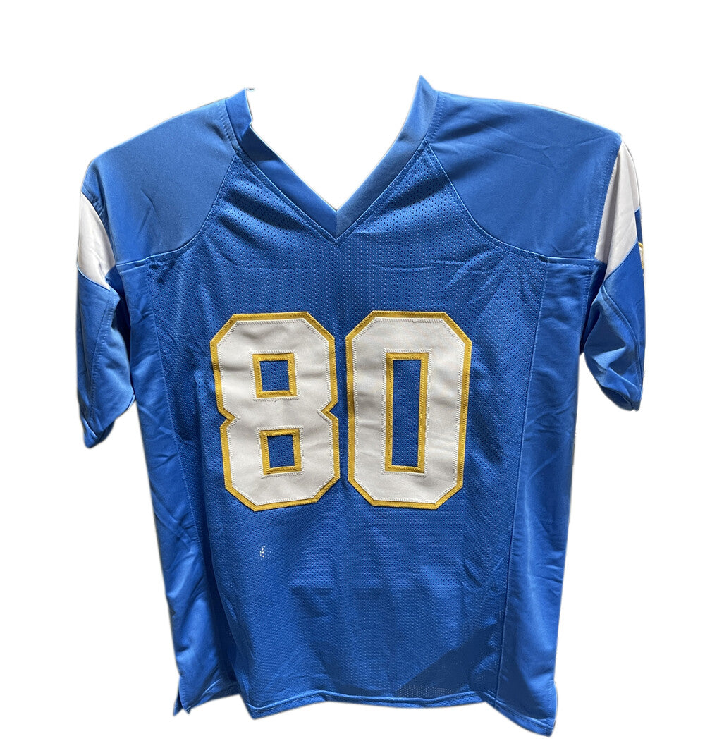 Kellen WInslow Autographed/Signed Pro Style Jersey Blue Beckett 40416