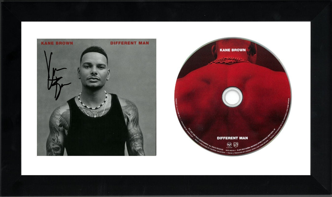 Kane Brown signed 2022 Different Man Album Cover Booklet & CD Framed 6.5x12- COA