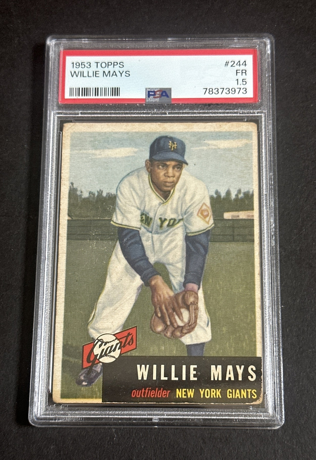 1953 Topps Willie Mays PSA 1.5 #244 Looks Nicer Hof New York Giants
