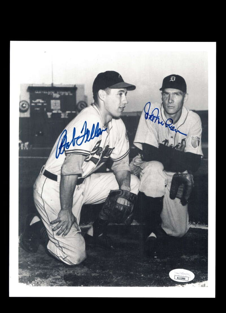 Bob Feller Hal Newhouser JSA Coa Signed 8x10 Photo Autograph