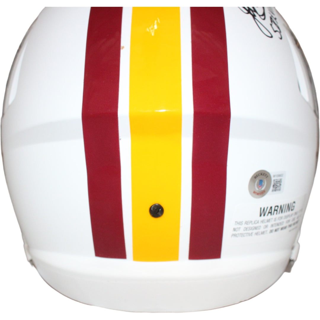 John Riggins Mark Rypien Doug Williams FLT White F/S Helmet BAS 42248