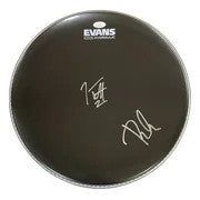 Joe Elliott Phil Collen Def Leppard Signed 15" Black Evans Drum Head JSA ITP