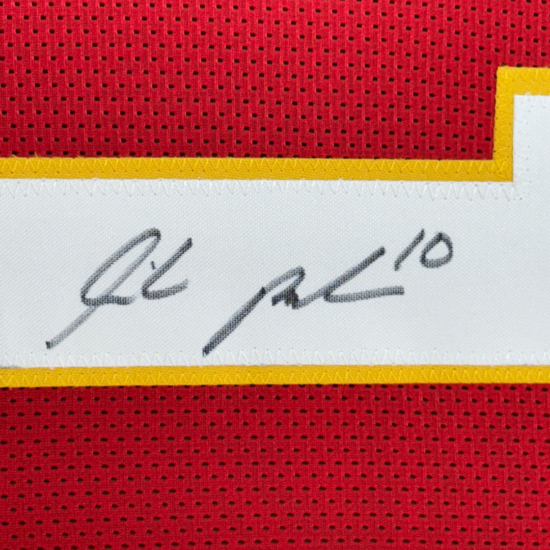 Framed Autographed/Signed Isiah Pacheco 35x39 Kansas City Red Jersey JSA COA