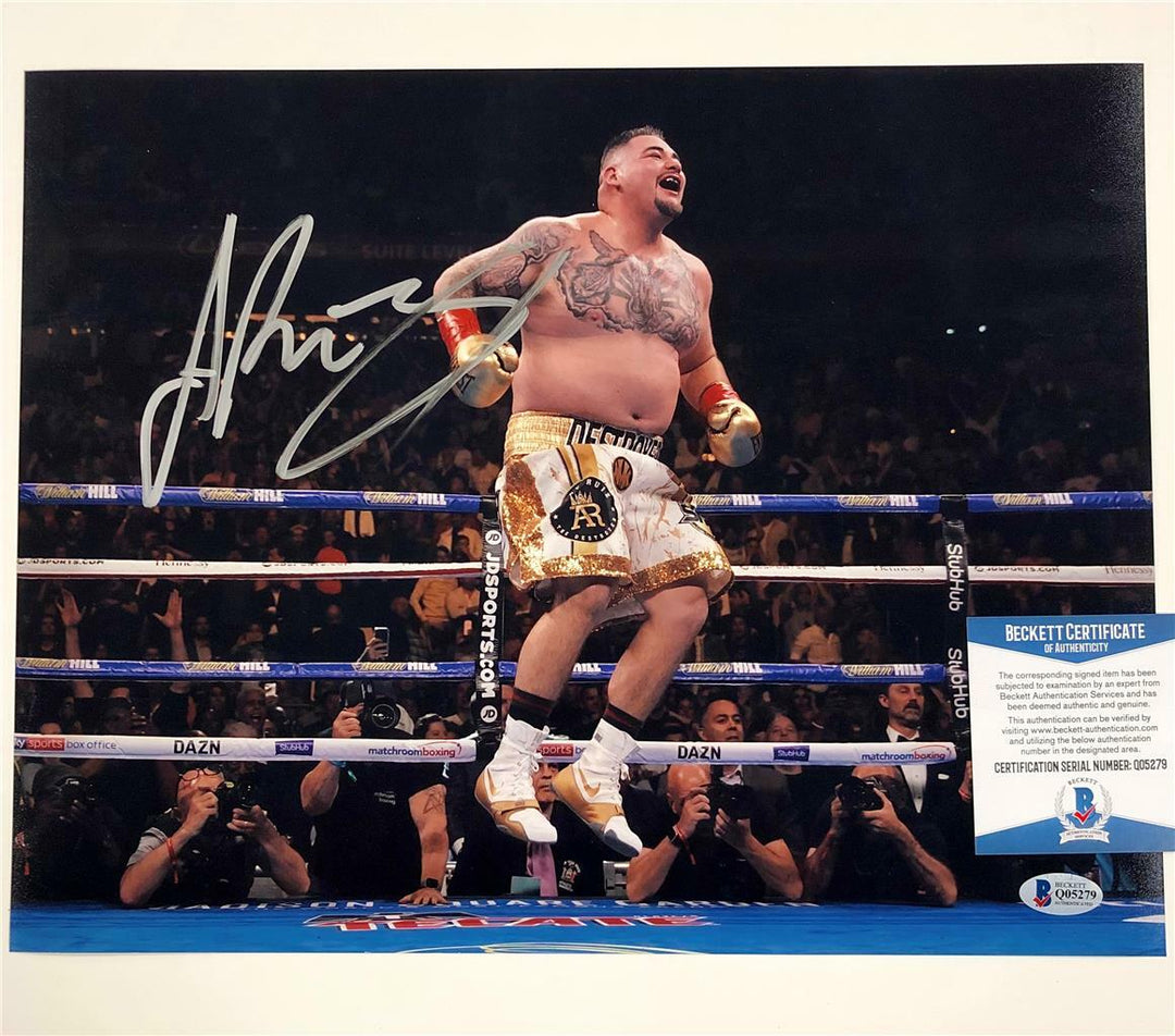 Andy Ruiz Jr autograph signed 11x14 Photo vs Anthony Joshua #18~ Beckett BAS COA