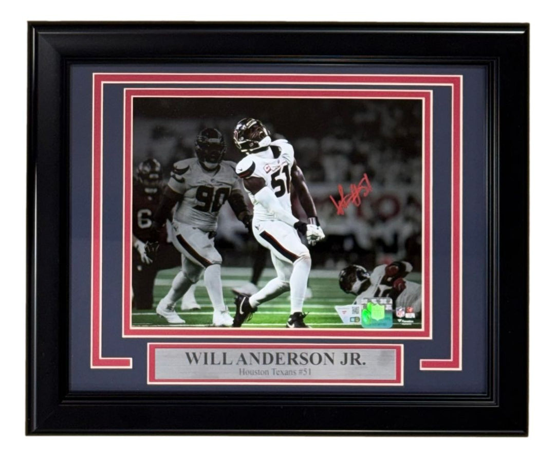 Will Anderson Jr Signed Framed 8x10 Houston Texans Spotlight Photo Fanatics